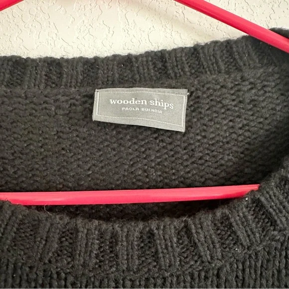 Wooden Ships Good Witch Knit Crew Sweater Top Halloween Black Sz L/XL - Picture 3 of 5